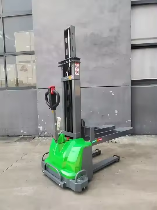 Everlift 1.3t 1.5t 1.3m 1.5m 1.6m de altura totalmente elétrico auto-elevador empilhador de carga empilhadeira portátil uso de contêiner de auto-carregamento
