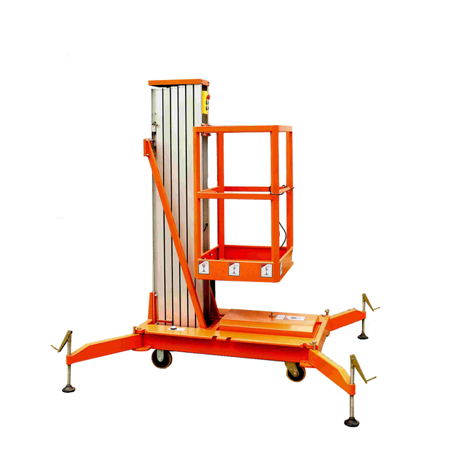 plataforma de trabalho de alumínio móvel do único mastro de 6M 8M 10M 200Kg