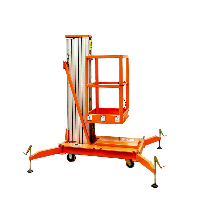 plataforma de trabalho de alumínio móvel do único mastro de 6M 8M 10M 200Kg