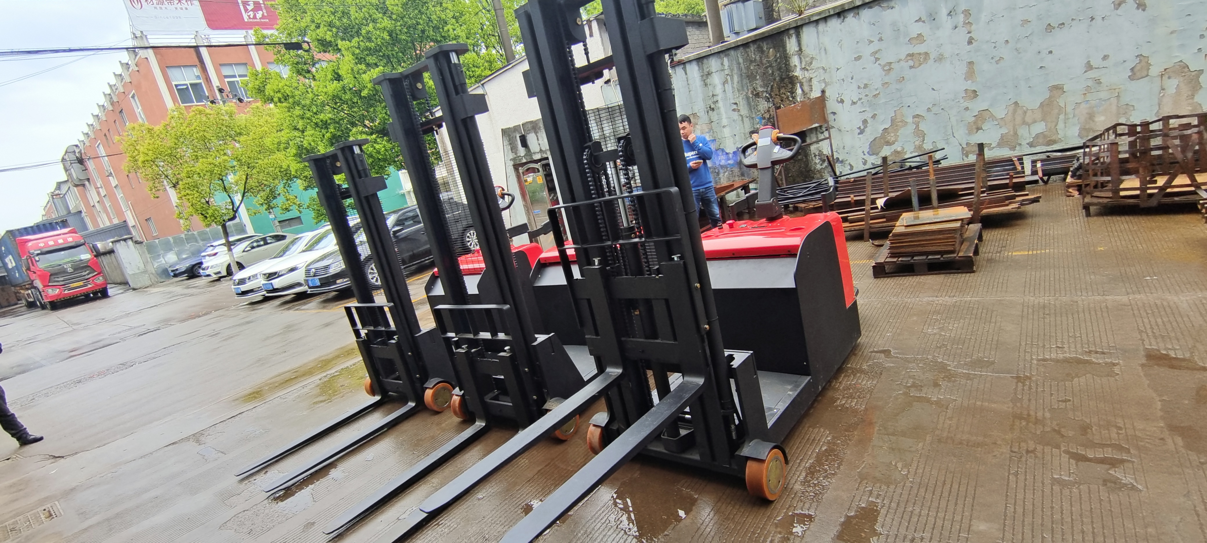 Everlift 800kgs Empilhador elétrico de contrapeso Empilhador elétrico de mastro de 2 estágios Preço de fábrica Preço do empilhador elétrico