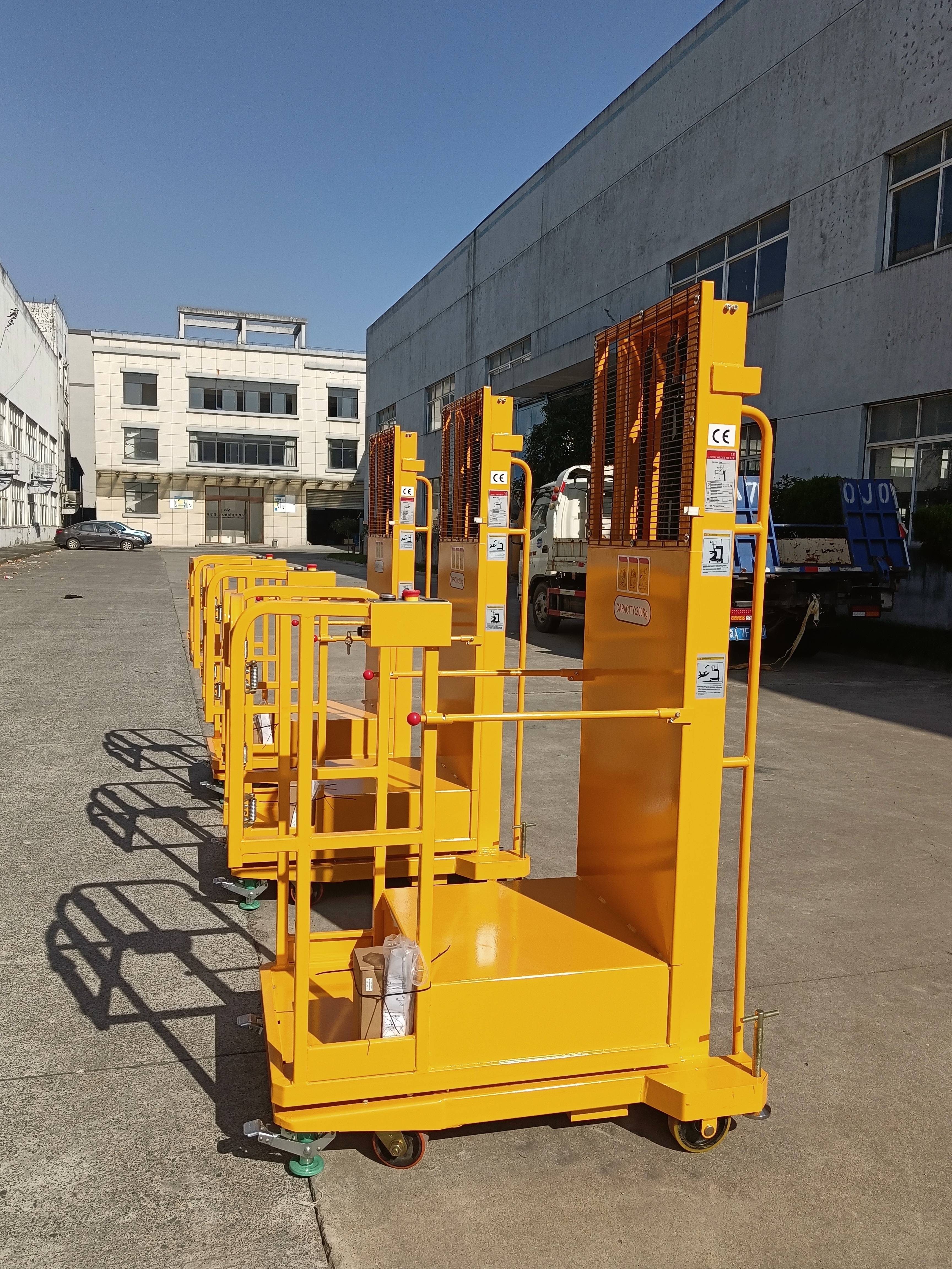 Plataforma de trabalho para selecionador de pedidos aéreo semielétrico 3M 4M 4,5M