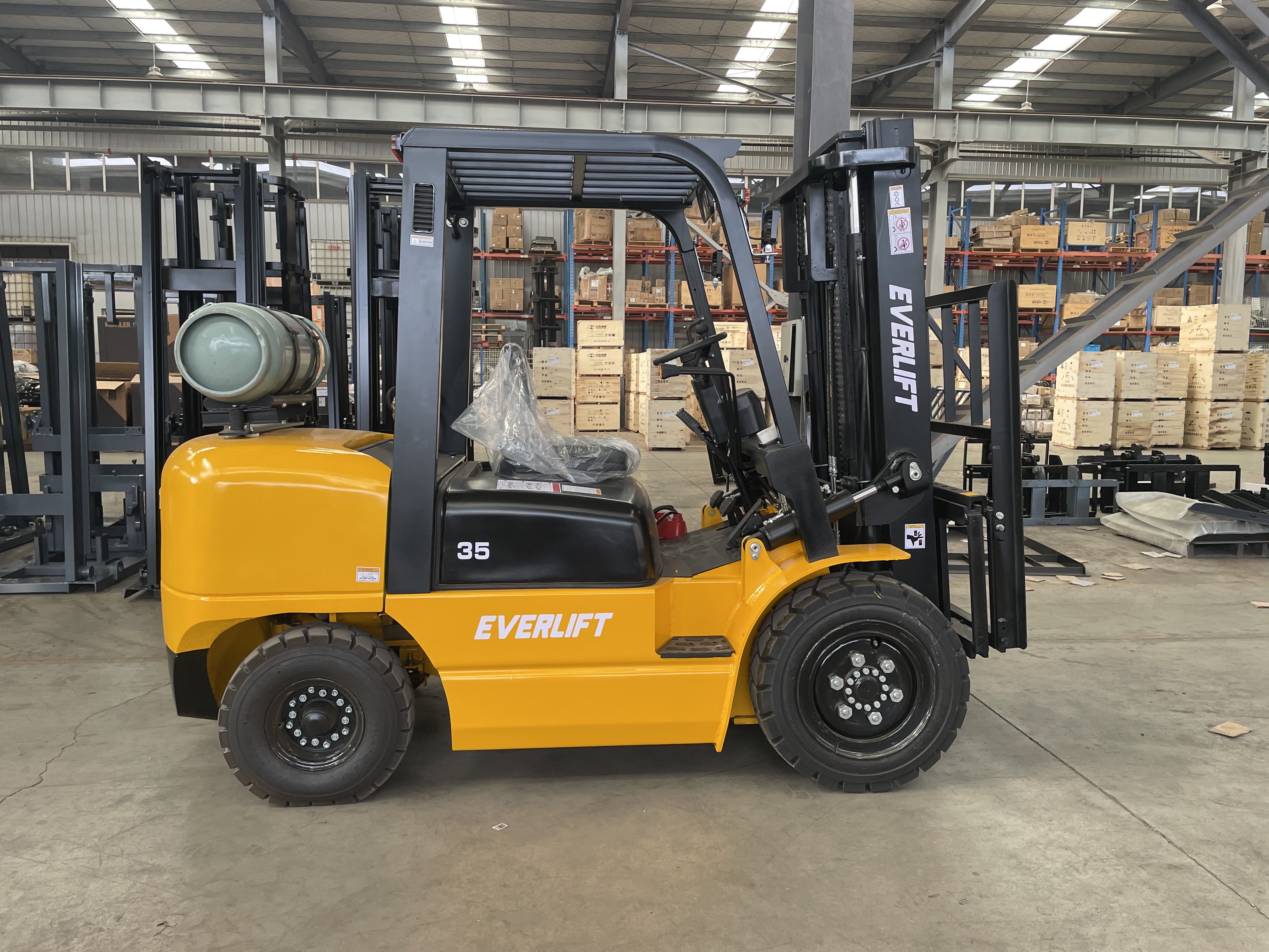 Empilhadeira Everlift 3,5 toneladas 3 toneladas a gás propano empilhadeira a gasolina GLP