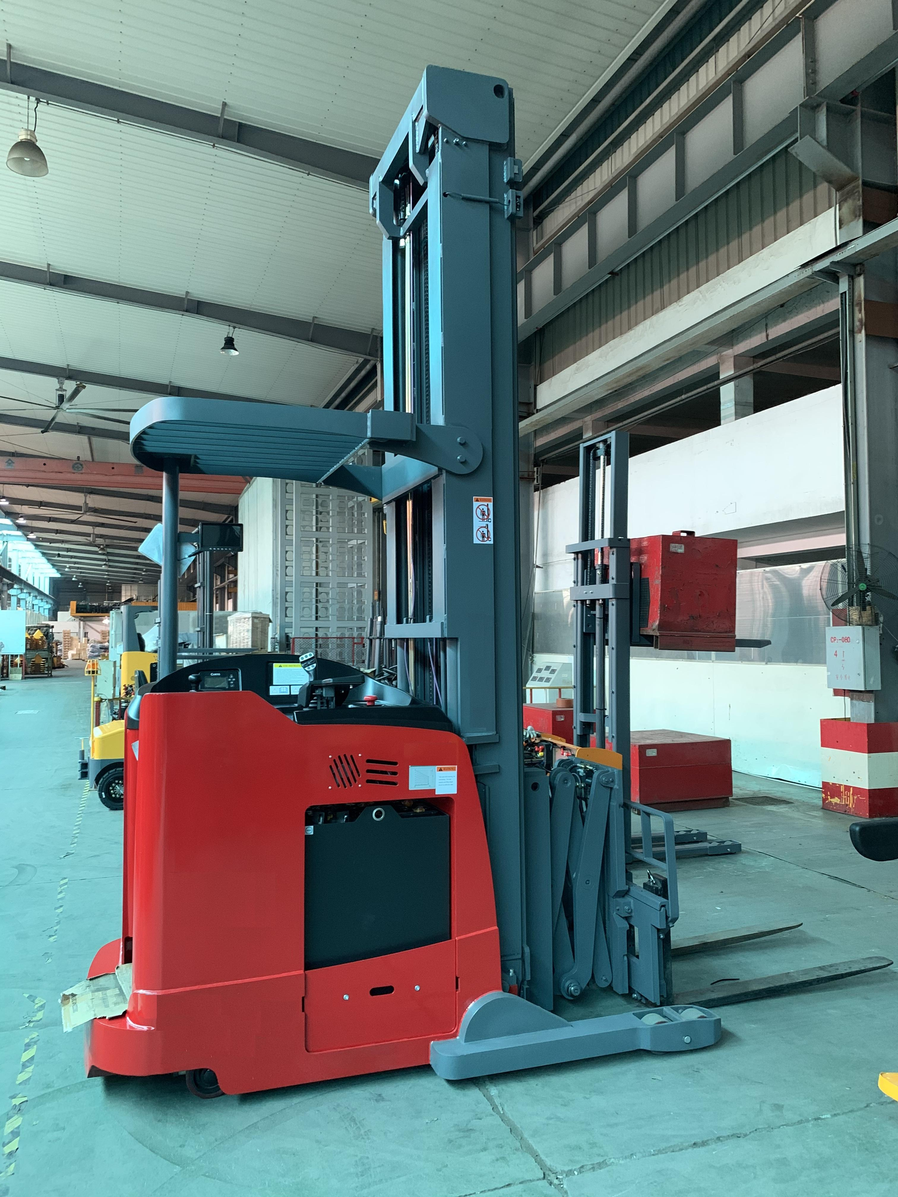 Everlift 2 Ton 6 M Double Scissor Reach Truck Empilhadeira elétrica assentada com empilhadeira chinesa de corredor estreito