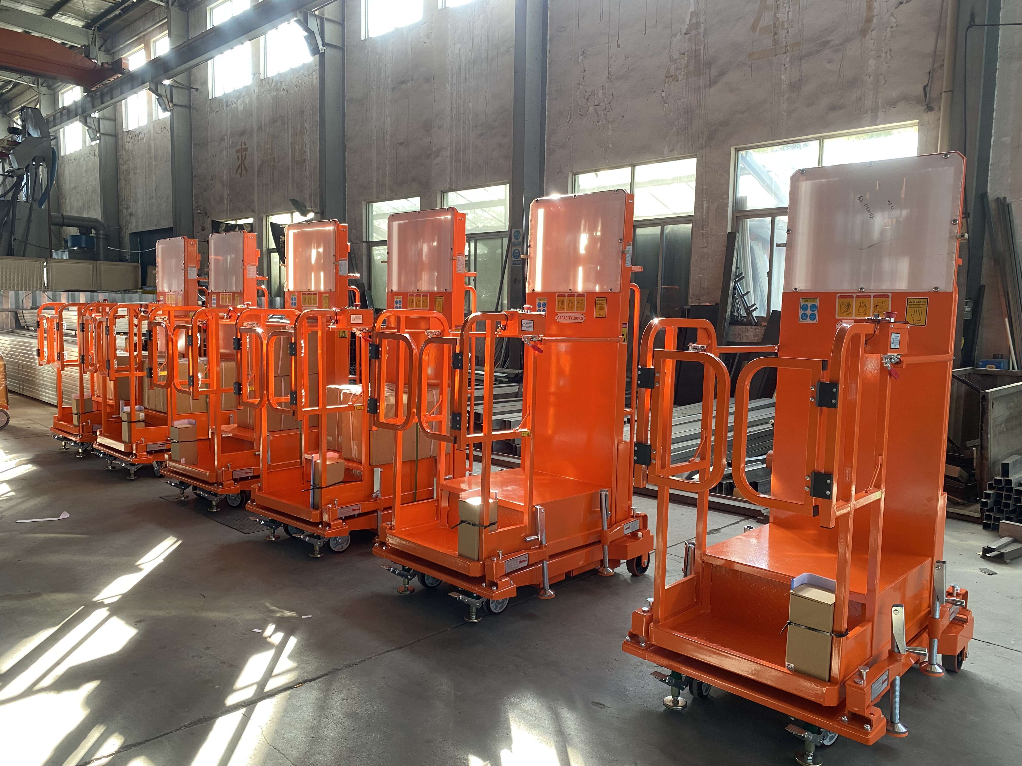Plataforma de trabalho para selecionador de pedidos aéreo semielétrico 3M 4M 4,5M