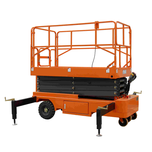 Tipo de tração elétrica 500kg 6m 8m 10m 12m plataforma de trabalho semi elétrica plataforma de trabalho aéreo