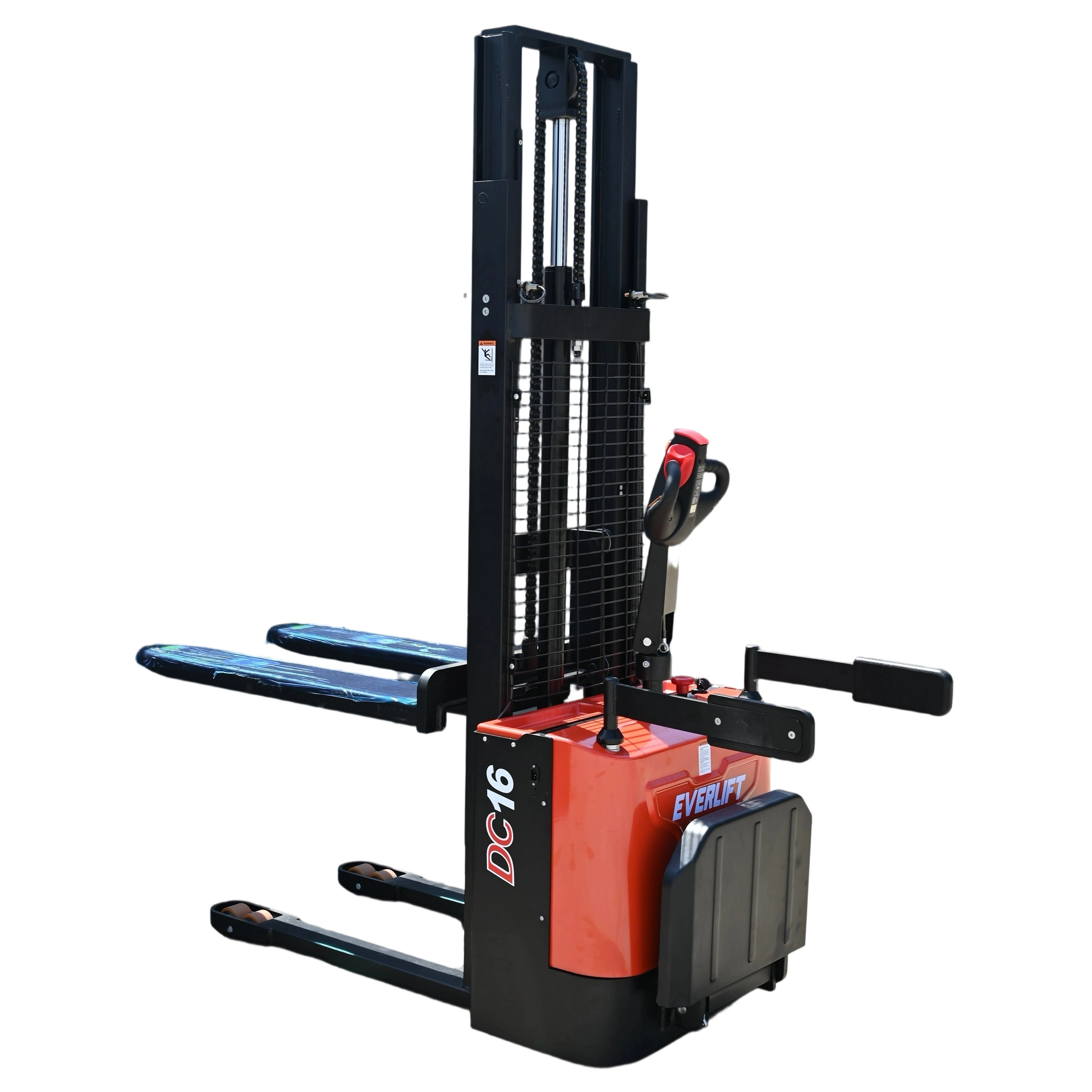 Everlift 1500kg 2000kg 3m Palettlet Battery Power Stacker Forklift com Stand On Platform Pedal